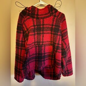 Victoria’s Secret Pink XL Buffalo Plaid fleece hoodie